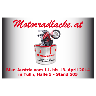 Werbeagentur K-Design: Werbetafel Motorradlacke.at