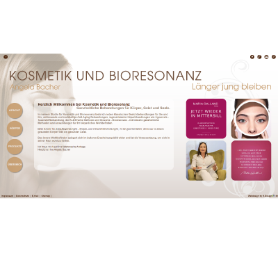 Werbeagentur K-Design: Homepage Kosmetik und Bioresonanz