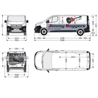 Werbeagentur K-Design: Grafikdesign Autobeschriftung Tourbus Jimmy Roggers