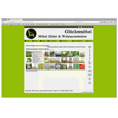 Werbeagentur K-Design: Webdesign Homepage Glücksmöbel